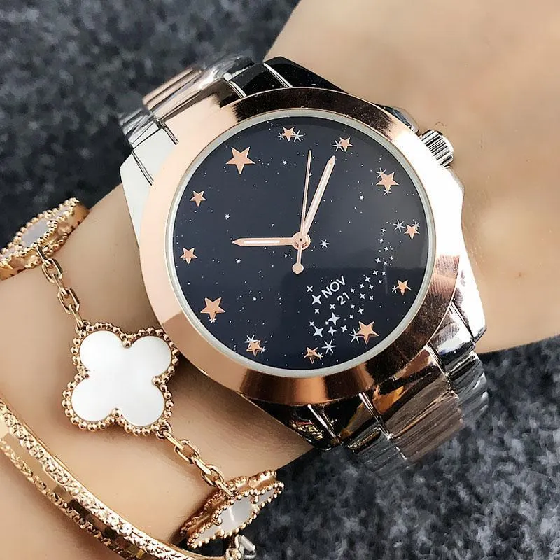 Модные брендовые наручные часы для женской стали металлической полосы кварцевые часы унисекс мужские кварцевые часы очаровательные
