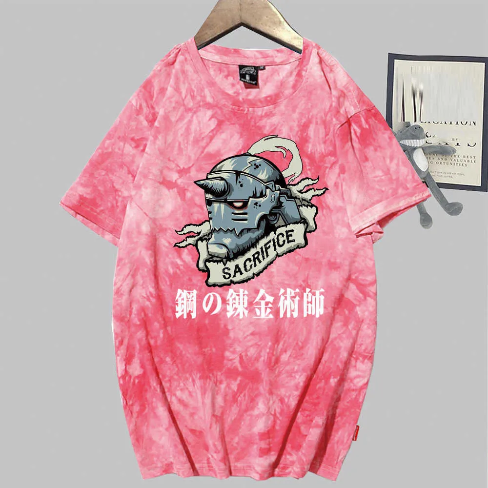 Fullmetal Alchemist Anime Fashion T-shirt à col rond à manches courtes Y0809