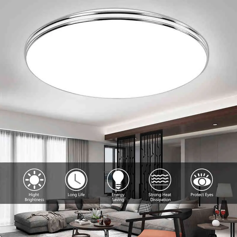 LED Ceiling Lights Adjust Lamp 72W 36W 24W 18W 12W Ceiling chandelier Light Surface Mounted 220V Modern Panel Home Light W220307