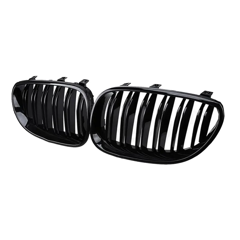 Car Front Kidney Grilles Racing grill for BMW E60 E61 5 Series M5 520I 535I 550I 20042010 Dual line Double Slat Auto Styling2743794