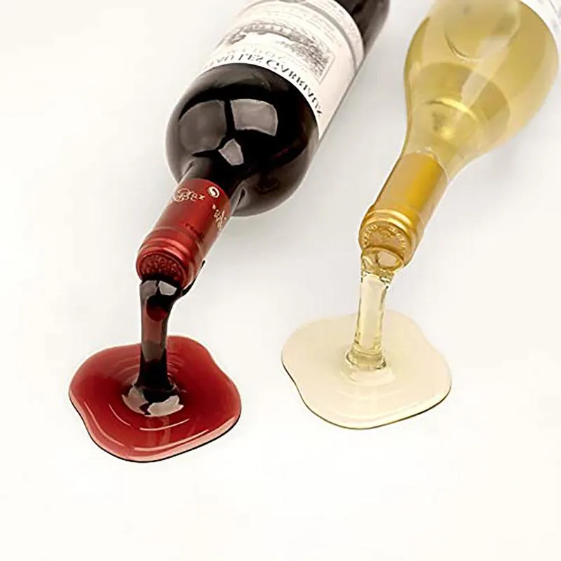 Haczyki Rails Rozlane butelki wina Uchwyt czerwony i złoty indywidualność kreatywność stojak na bar kuchenny Rack Displays234L