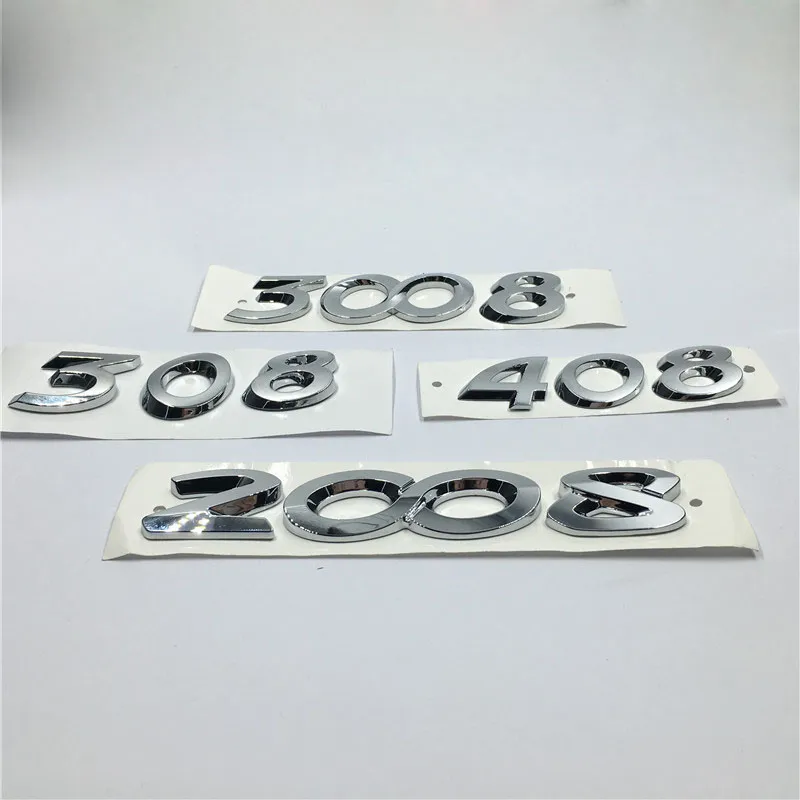 JDM Style Car Stickers For Peugeot 206 207 301 307 308 406 408 508 2008 3008 Emblem Tail Rear Trunk Number Letters Car Stickers233i