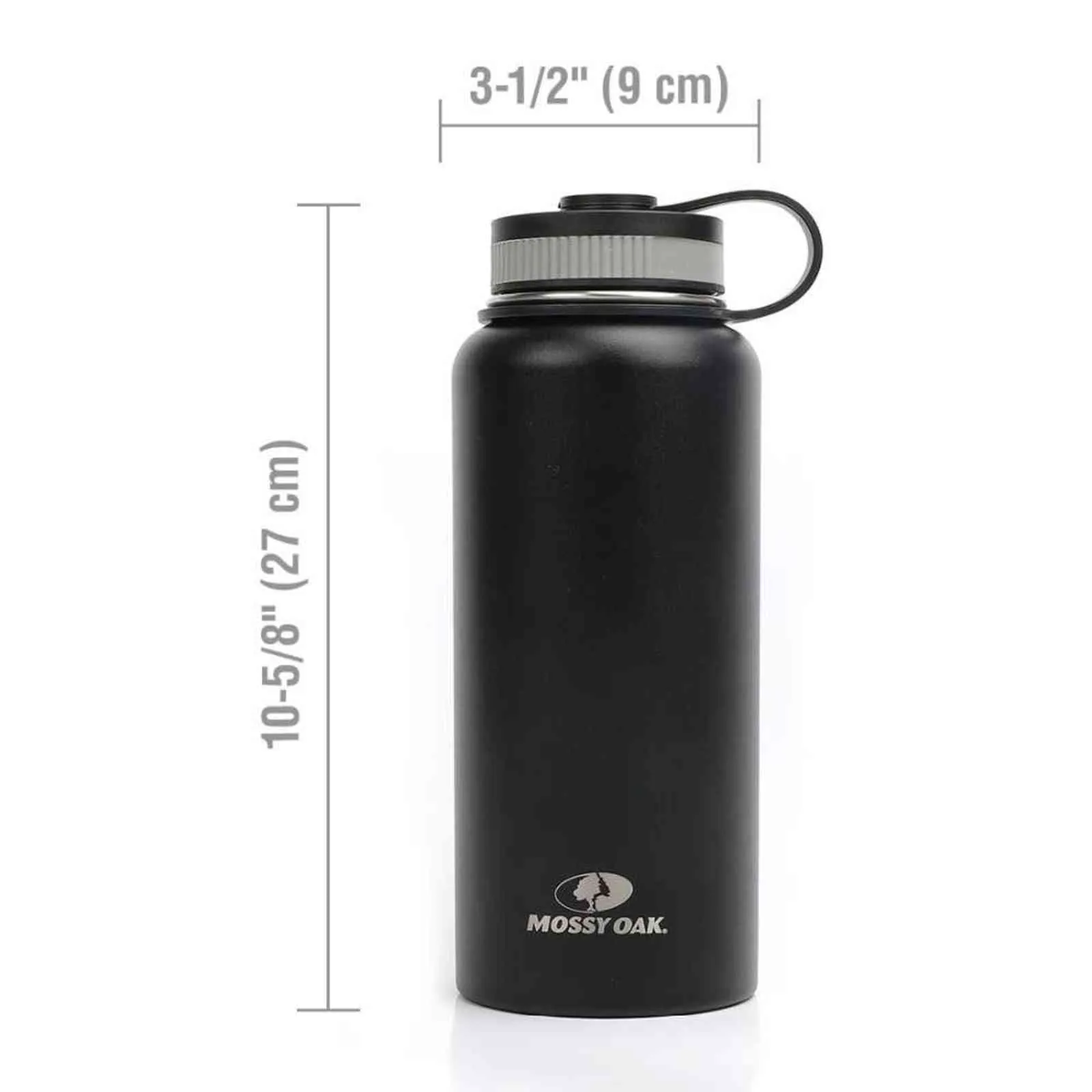 MOSSY OAK Bouteille d'eau de sport isolée sous vide en acier inoxydable de 900 ml - Double paroi étanche à large ouverture avec 3 couvercles 211109