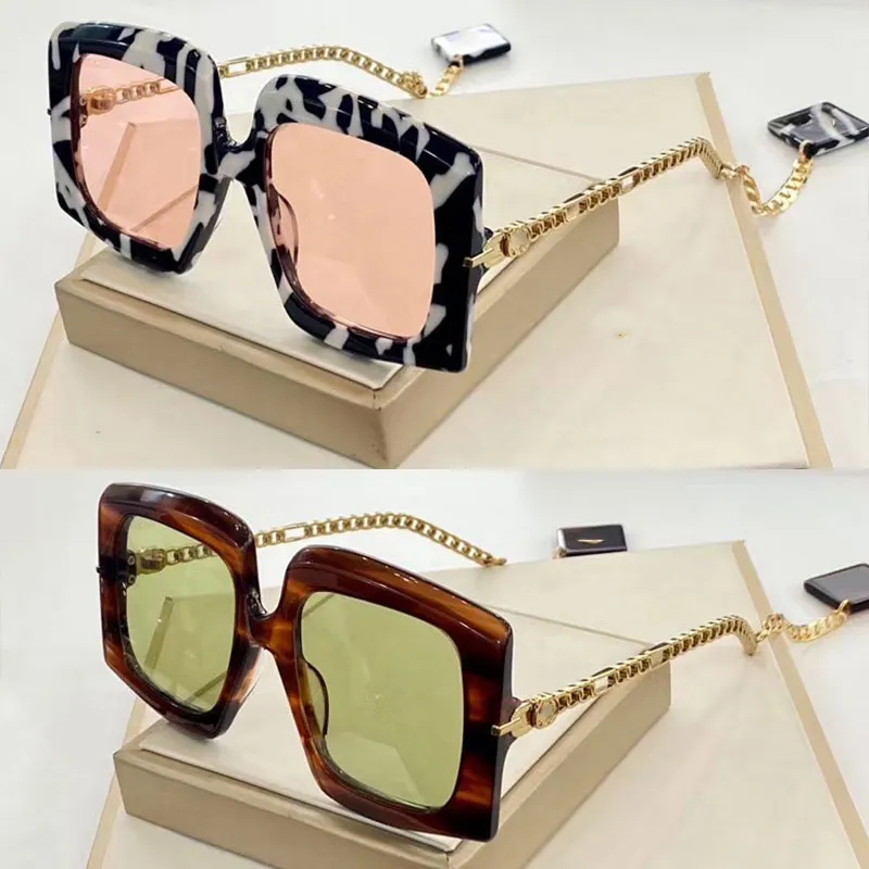 Luxo- moda 0722S óculos folha de policarbonato moldura retangular 0722 óculos de sol masculino e feminino óculos de sol de grife com origina2647
