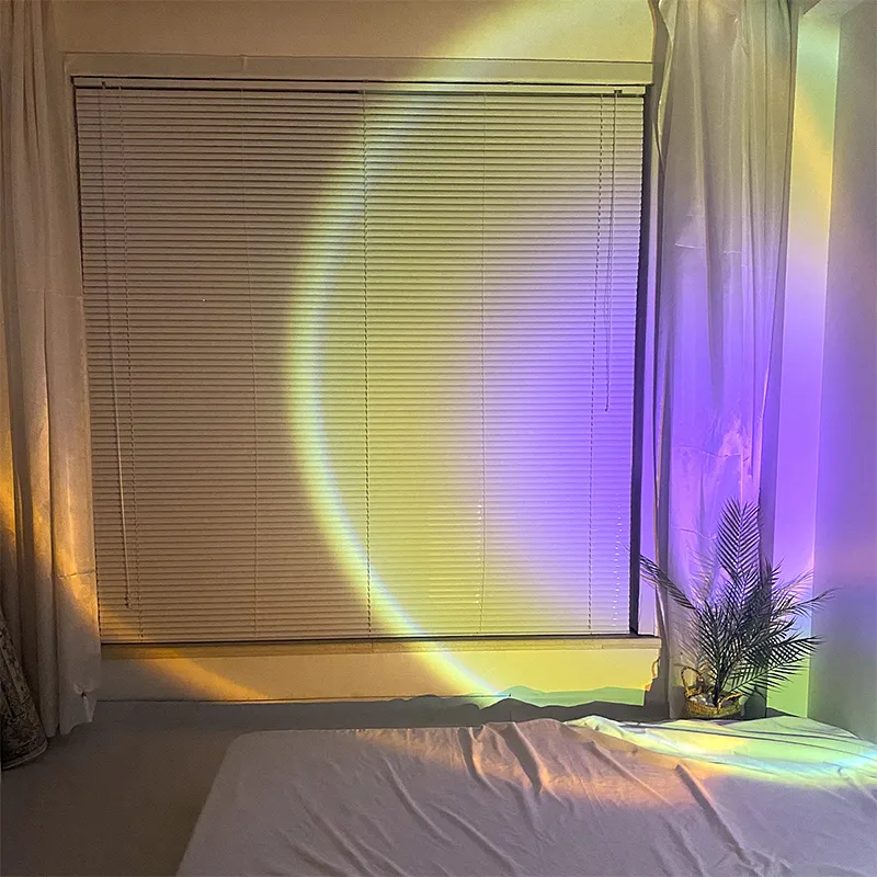Sunset Projector lampa nocna światła RGB Rainbow Atmosfhe do domowej sypialni sklep kawy