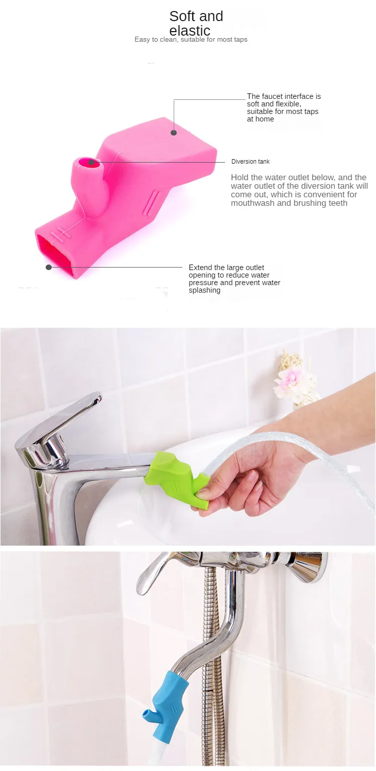 Bathroom Sink Faucets Silicone Faucet Sleeve Kitchen Dual-Purpose Faucet Extender Child Protection Cover