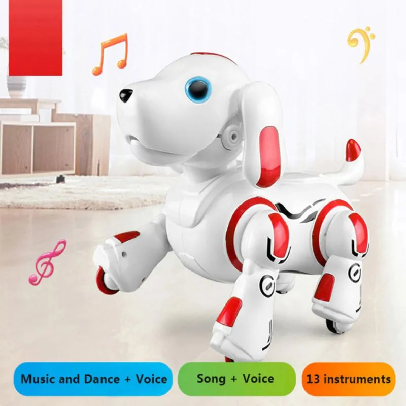 Robot elettroniciNuovo telecomando Smart Robot Dog Programmabile 2.4G Wireless Kids Toy Intelligent Talking Robot Dog Electronic
