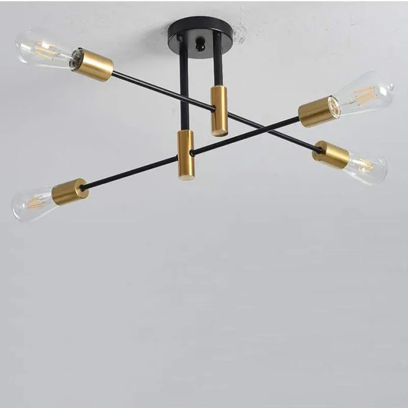 Deckenleuchten Moderne Kronleuchter LED-Lampe für Wohnzimmer Esszimmer Schlafzimmer Küche Schwarz Gold Licht Nordic Home Decor Fixture314H