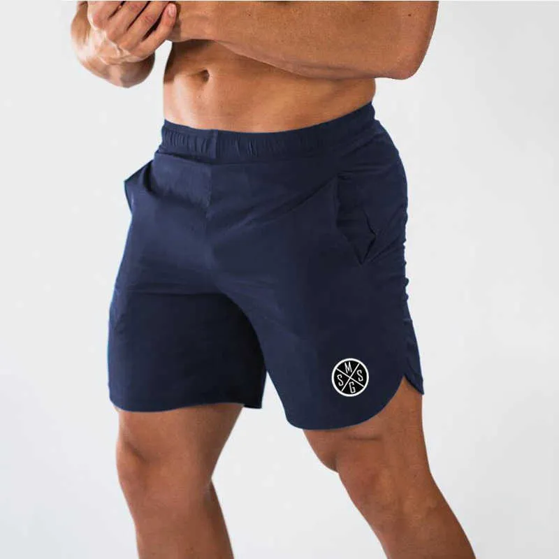 Muscleguys Pantaloncini da surf da uomo Sexy Beach Bermuda Wear Mare Corto da uomo Gym quick dry Jogging Pantaloni sportivi Fitness 210806