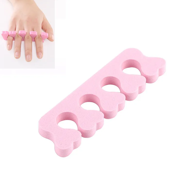 Pink Sponge Fingers Toes Separator Foam Divider Nail Tools