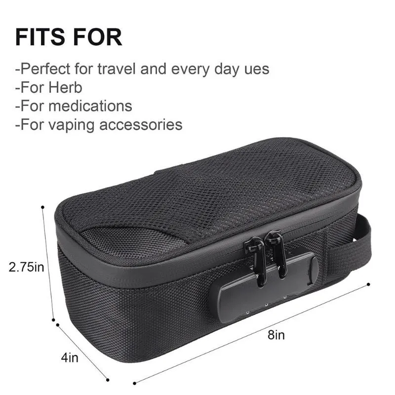 Bolsa a prueba de olores con cerradura, estuche de almacenamiento inodoro, conjunto de accesorios para fumar, contenedor, bolsa antiolor para viaje en casa 233R
