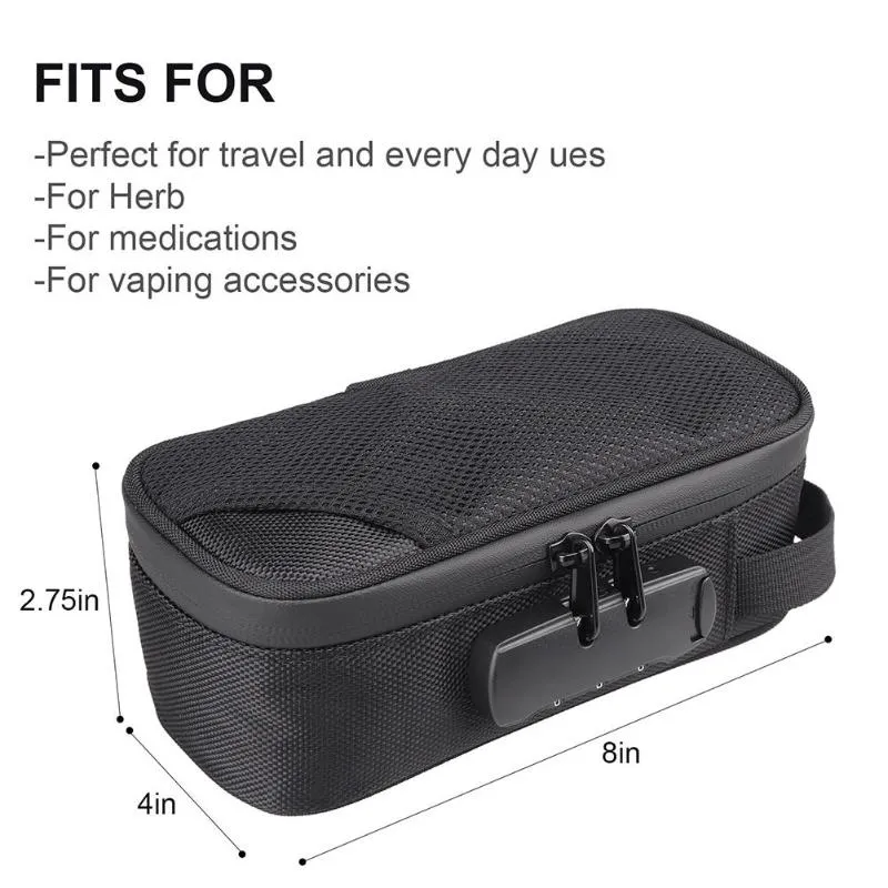 Smell Proof Bag With Lock Odorless Stash Storage Case Smoking Accessories Set Container Anti-odor Bag For Home Travel288S