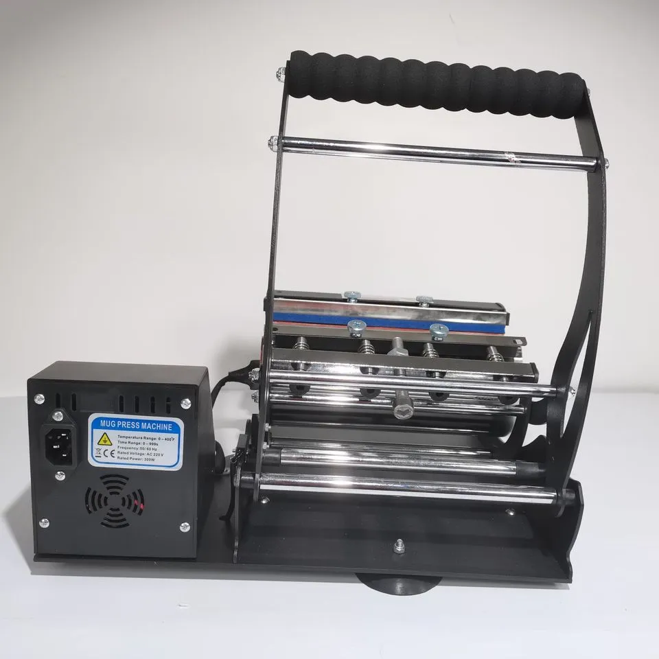 US Warehouse Tumbler Press Baking Machine Rostning Cup Thermal Transfer SubliMation Printing för 20oz koppar med Coaster Black Mult218C