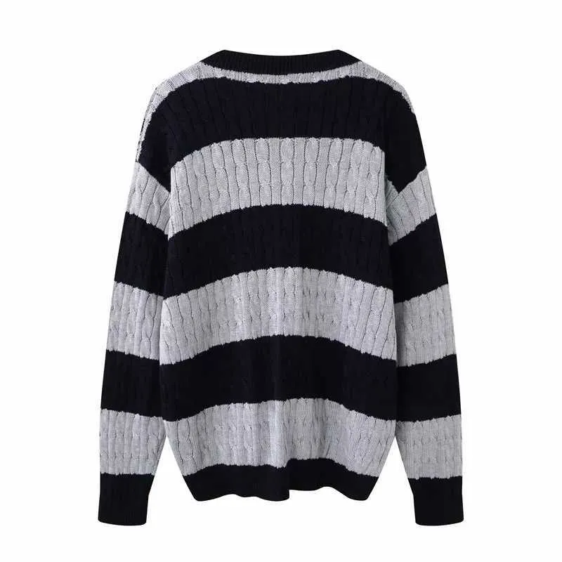 UNUTH Girls Vintage Cotton Sweaters Otoño Moda Ladies Oversize Loose Pullover Chic Outfits 210914