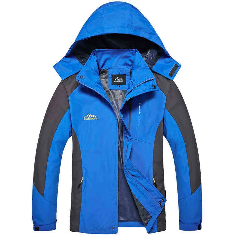 Nouveau Printemps Automne Hommes Randonnée Vestes Mâle En Plein Air Imperméable Coupe-Vent Trekking Camping Escalade Pêche Manteau Imperméable Outwear Y1109