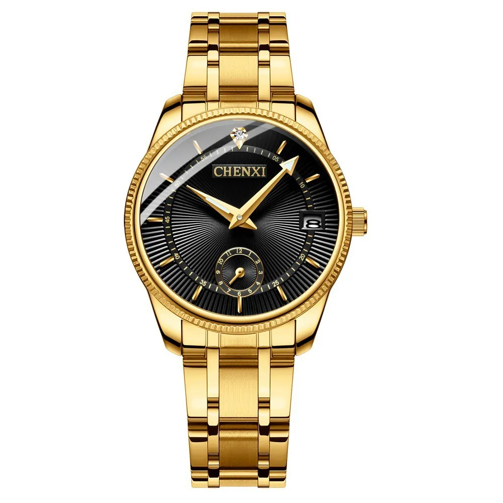 Chenxi Luxury Golden Lady Watch Top Brand Минимализм Календарь водонепроницаемые кварцевые женские часы.