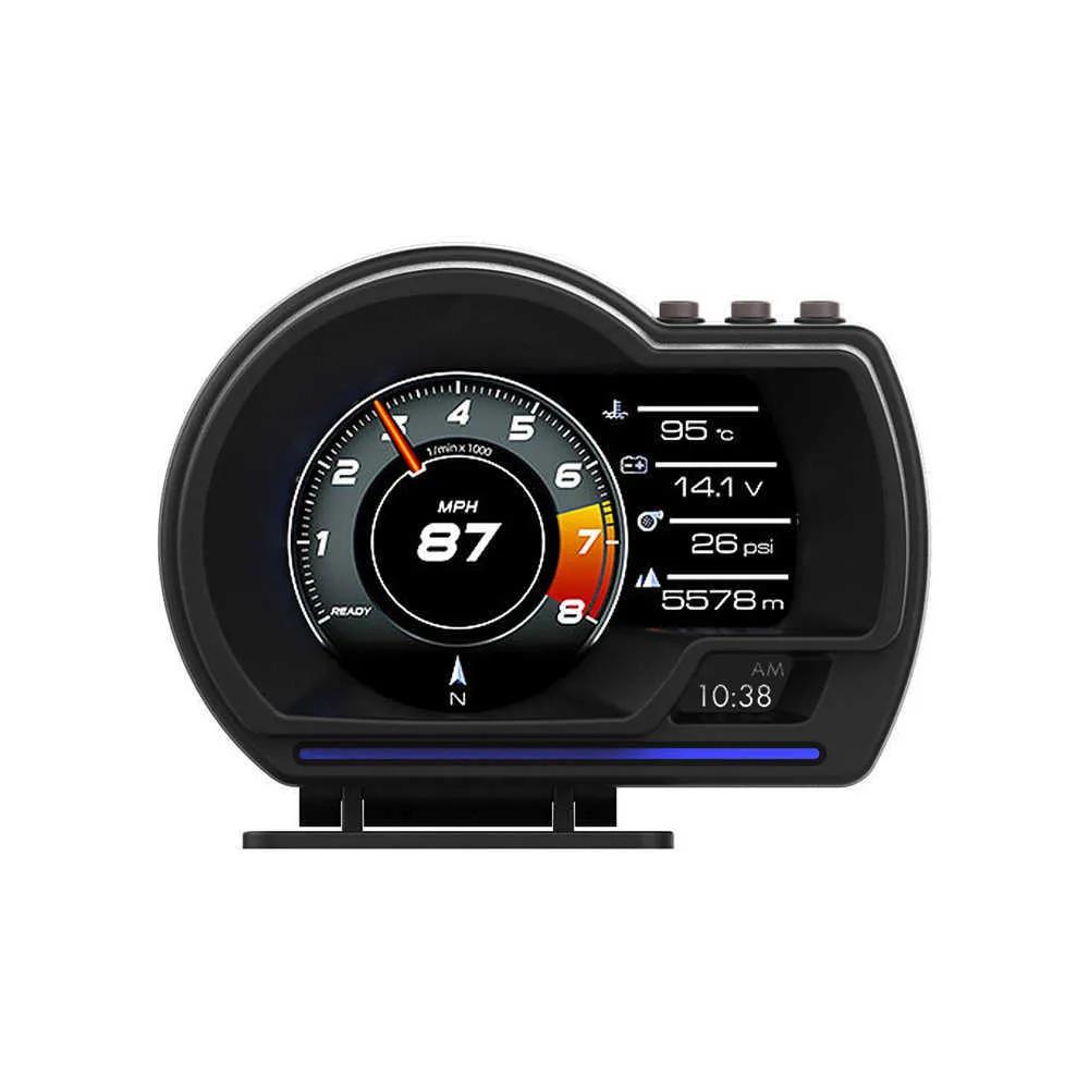 AP-6 HUD más nuevo Head Up Display Auto Display OBD2 GPS Smart Car HUD Gauge Digital odómetro alarma de seguridad WaterOil temp RPM226E