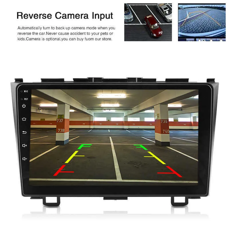 9 بوصة 2 din android 10.1 1 جيجابايت رام واي فاي bt autoradio سيارة راديو لاعب الوسائط المتعددة ل هوندا crv cr-v 2006-2011 2din الصوت دي في دي