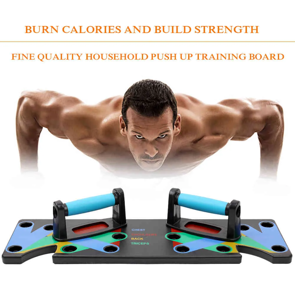 New 9 in 1 Push Up Rack Board Unisex Comprehensive Fitness Exercise Push-up Stands Body Building Home Gym Sports Equipment X0524