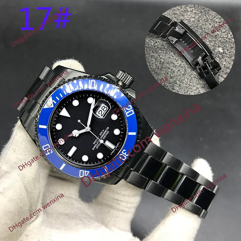 Man Watch 2813 Automatyczne 41 mm niebieskie tarcze zegarek ze stali nierdzewnej Zegarek Slajd Srebrna Bransoletka Ceramiczna obręcz Wodoodporna MENS286B