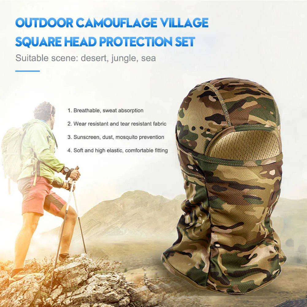 Cagoule de Camouflage militaire pour moto en plein air, cyclisme, pêche, chasse, Protection du visage, cagoule tactique de l'armée