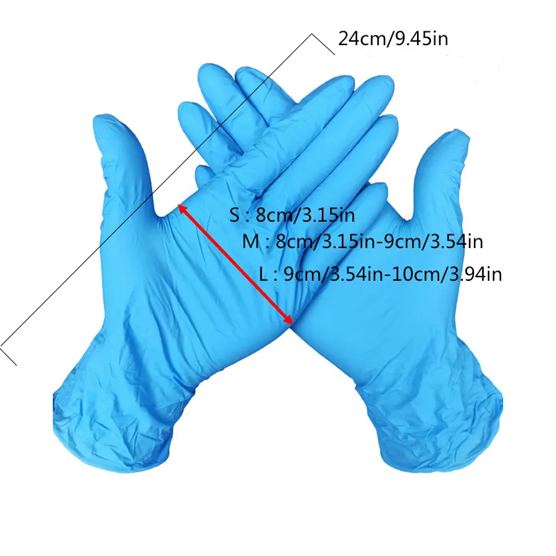 50 unidsde guantes desechables de goma de látex para limpieza del hogar, experimentos para Catering, mano izquierda y derecha Universal