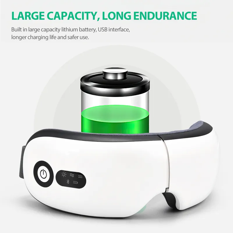 Eye Massager Smart Airbag Vibration Care Instrument Compress Support Bluetooth Fatigue Massage Glasses 220916