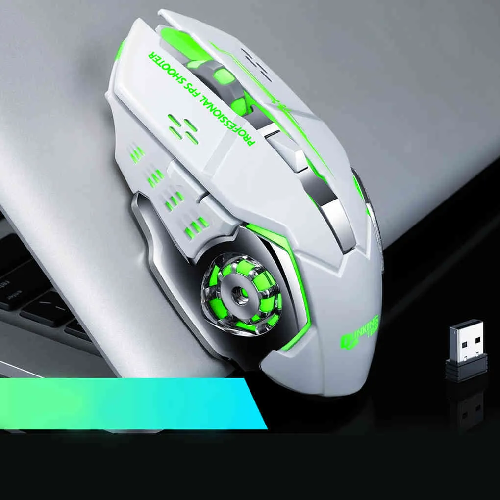 2.4g Bezprzewodowy Gamer 3200DPI 6 Przyciski LED Gaming Mouse Desktop Komputerowe Akumulator Myszy PC Laptop Gry