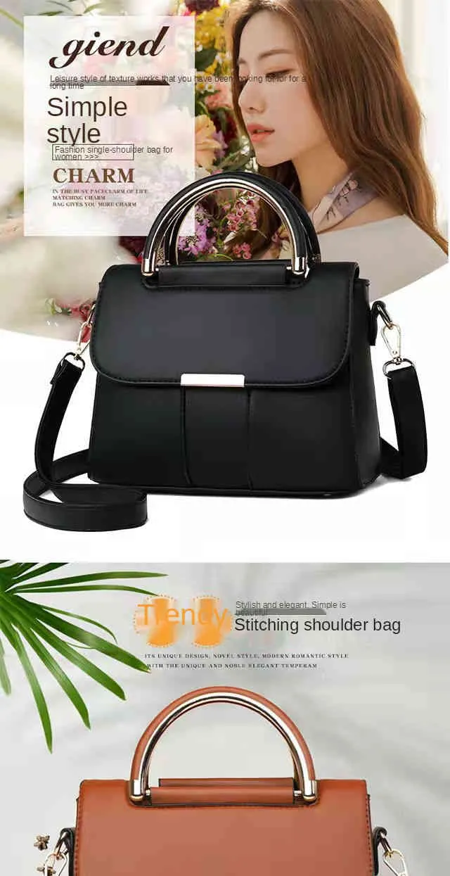 Leather Texture Bag Women New All-Match Crossbody Shoulder Bag Women Effects Color Mode Handbag Simple Large Capacity Trend