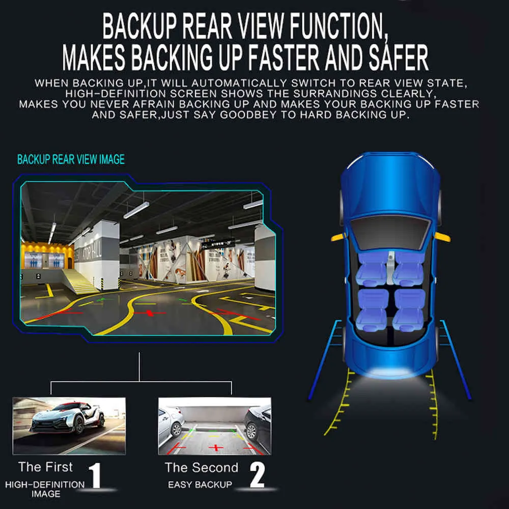 Podofo 2 DIN-auto Multimedia Autoradio Stereo 7 