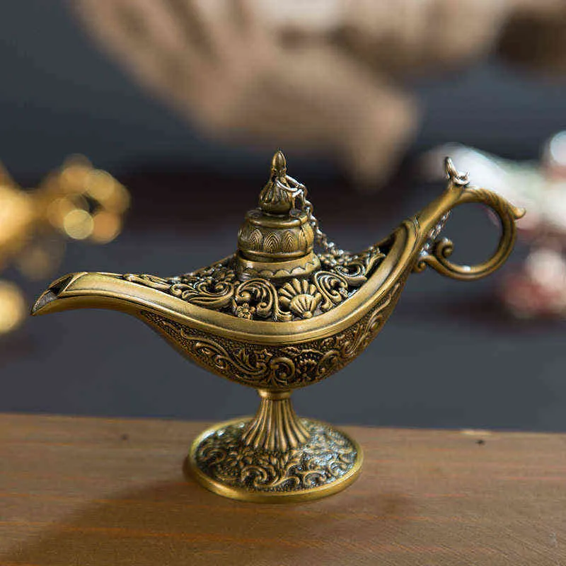 lampada di Aladino tradizionale scava fuori fiaba magica lampada di Aladino teiera accessori la decorazione della casa retrò vintage