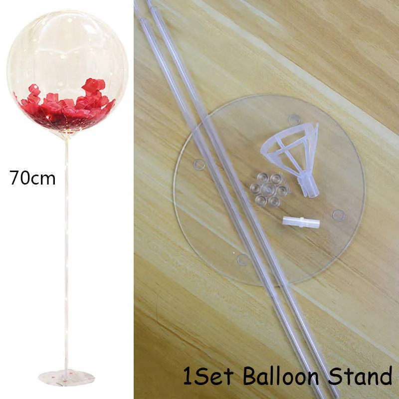 Luftballons Stand Ballonhalter Transparenter Ballon Kindergeburtstag Partydekorationen Babyparty Hochzeit Partydekorationen Y0622