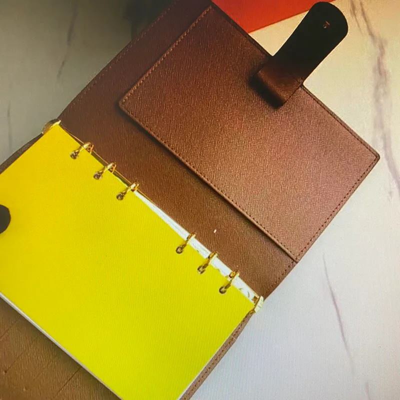 ウォレットノートブックミディアムアジェンダカバーワークビジネスレディースファッションクレジットカードケースラグジュアリーウォレット象徴的な茶色の防水Wor282t