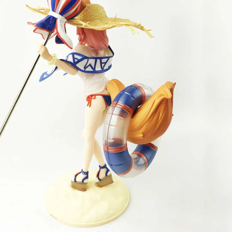 Fateextra Order Caster Lancer Tamamo No Mae Fox Girl Casual Wear Swimsuit Japanese Anime Figure Action Toy Pvc Model Collection Q2323553