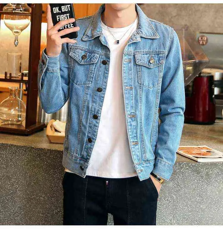 Mężczyźni Jeans Kurtka Męskie Kurtki Bombowiec Mężczyźni Hip Hop Mężczyzna Vintage Denim Kurtka Płaszcz Streetwear Chaqueta Hombre M-4XL 211217