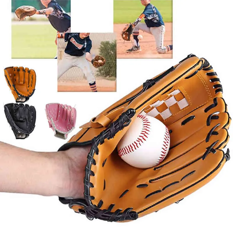 Outdoor Sports Baseball Handschoen Softbal Praktijk Apparatuur Afmeting 9.5 / 10.5 / 11.5 / 12.5 Linkshand voor Volwassen Man Vrouw Training Handschoen