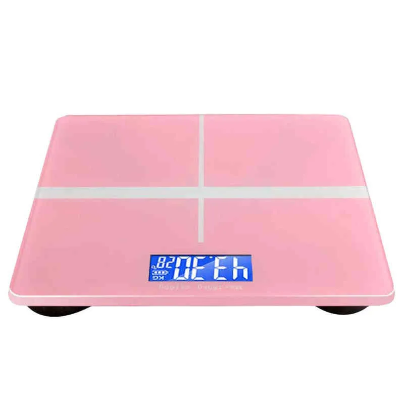 180kg Digital Vägskala Elektronisk USB-uppladdningsbar viktskala med temperaturdisplay Health Scale H1229