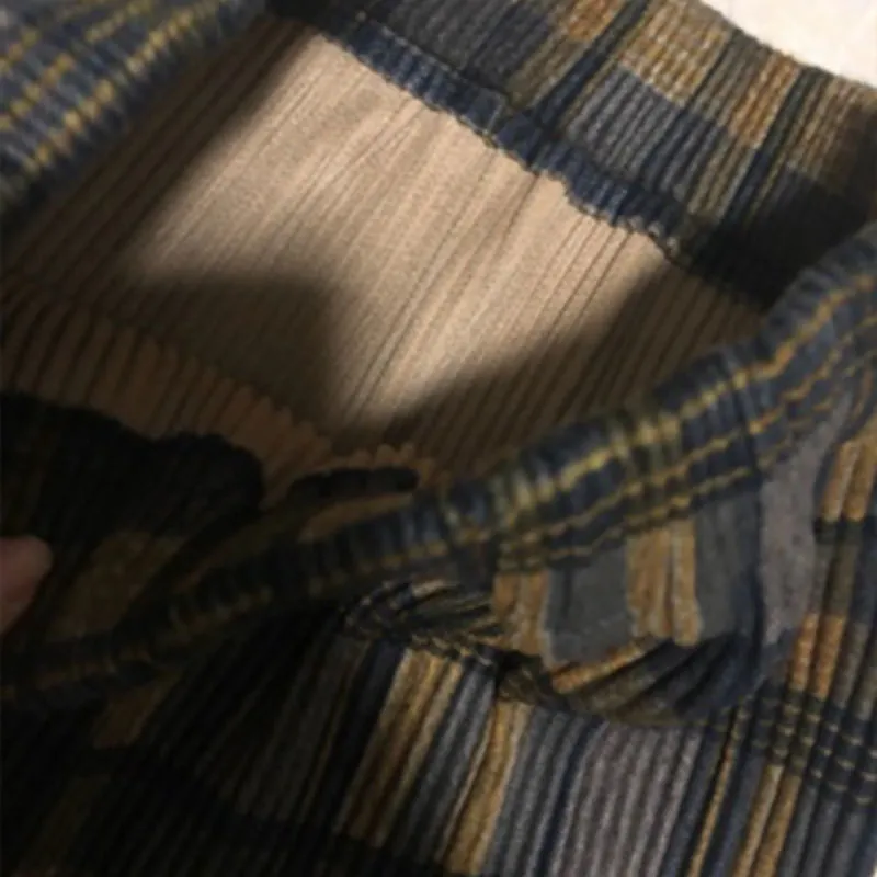 Jupe Midi plissée femmes longue laine hiver jupes à carreaux plissées lâches pour femmes vêtements chauds pour femmes automne 210306