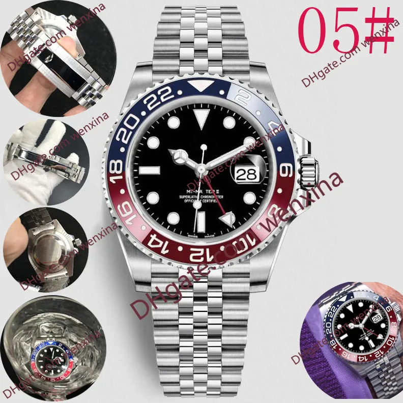 20 Watch Watch Watch 40 mm Batman Małe wskaźniki regulowane osobno 2813 Automatyczne zegarek ze stali nierdzewnej Montre de Luxe Waterproof Men314a