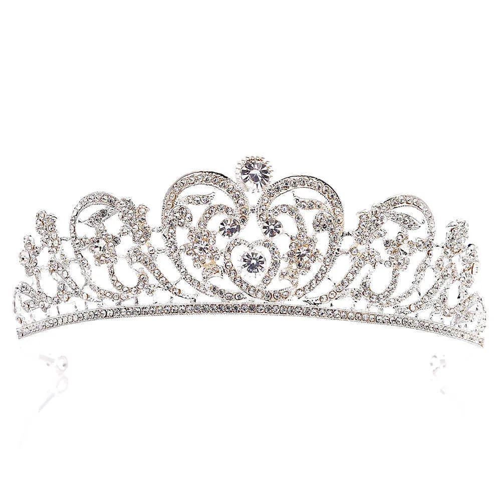 Princesa Diana Coroa Nova Europeia Noiva Acessórios de Casamento Grau AAA Zircão Cristal Strass Coroa de Noiva Tiara Cocar H0827