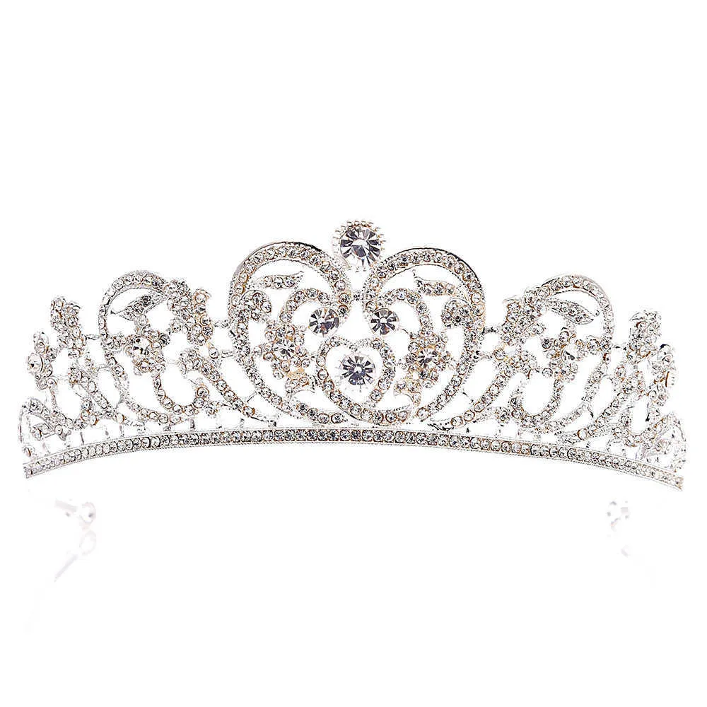 Princess Diana Crown New European Bride Wedding Accessories Grade AAA Zircon Crystal Rhinestones Bridal Crown Tiara Headdress H082289I