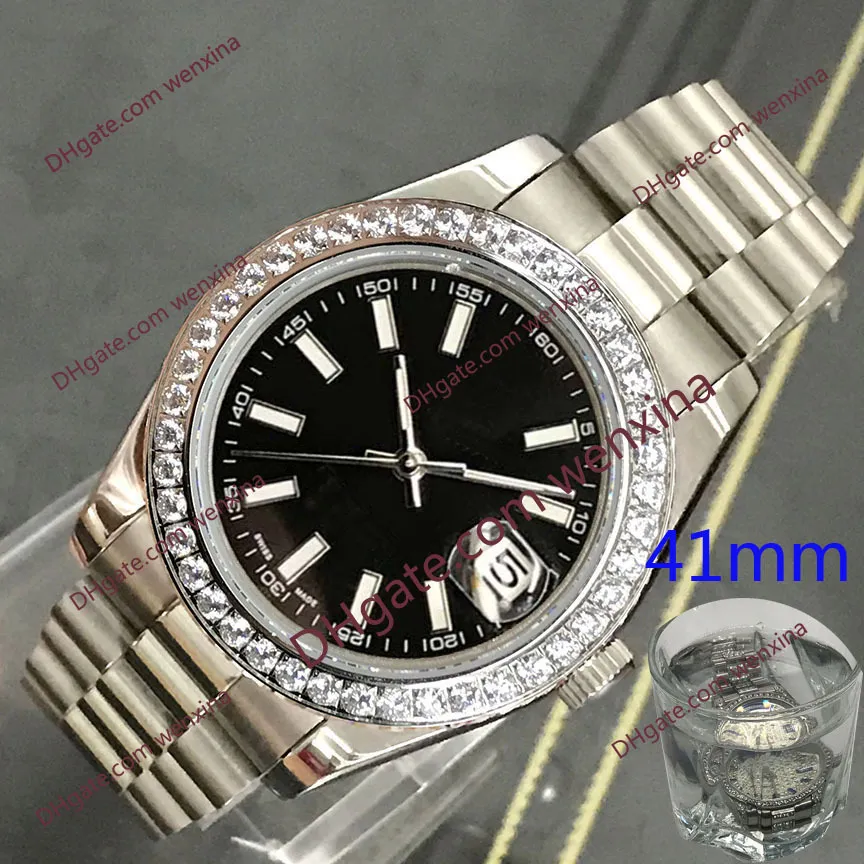 10 couleurs de haute qualité 41 mm montres en diamant montre en argent sterling couleur Montre de Luxe 2813 Automatique en acier imperméable montre les bracelets