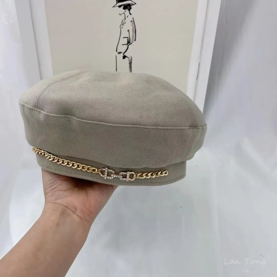 2021 Vintage Berets Koreanische Hut Weibliche Mode Achteckige Kappe Im Herbst und Winter