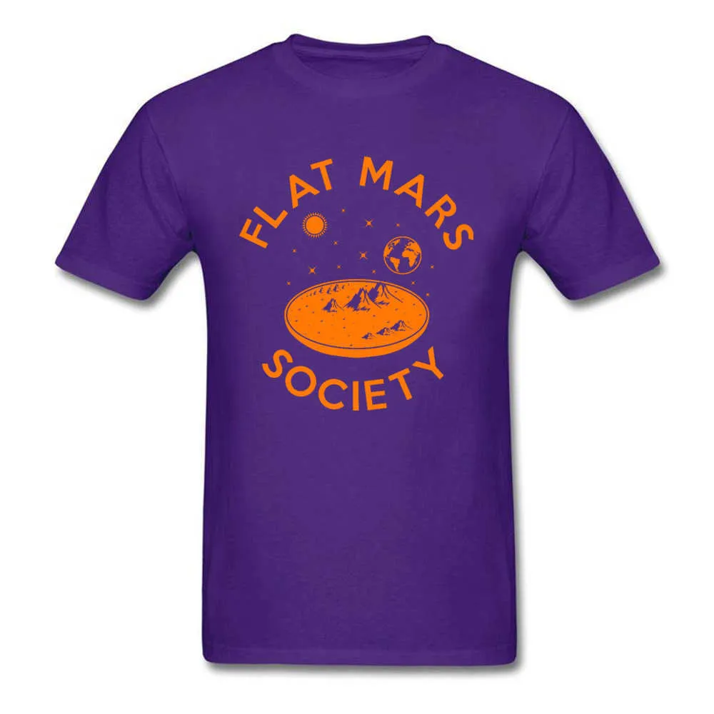 Flat-mars-society19626928 Men Retro Custom Tops Tees Round Neck Fall 100% Cotton T Shirts Customized Short Sleeve Tee Shirt Flat-mars-society19626928 purple