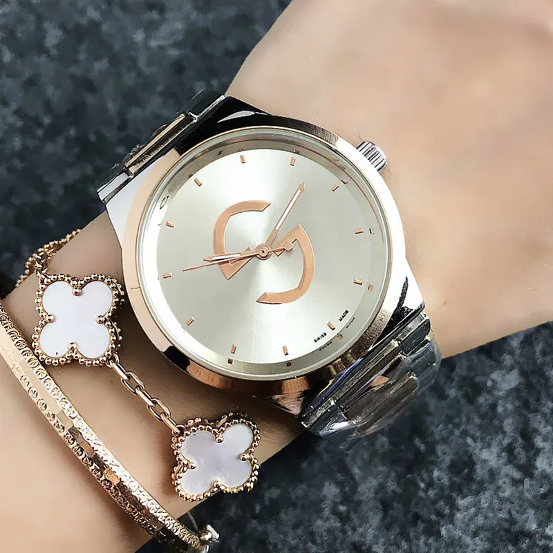 TOP Brand Wrist Watches Women Ladies Girl Style Luxury Metal Steel Band Quartz Clock GU 42