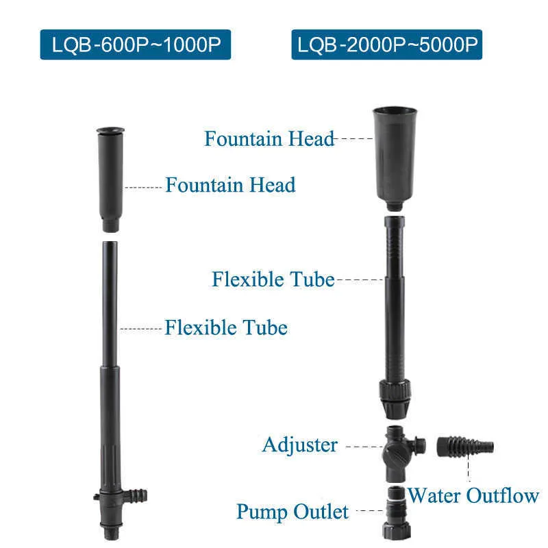 3500L / h hög effekt fontän vattenpump fontän maker damm Pool trädgård akvarium fisk tank cirkulera luft syre öka 210713