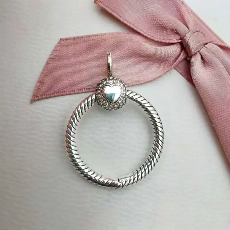 925 Sterling Silver O Pendentif fit Original Câble Chaîne Collier DIY Charme Perles Argent 925 Fabrication de Bijoux