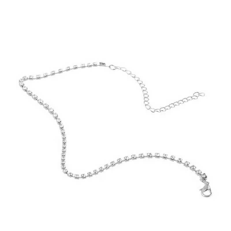 KMVEXO conception Simple perles de cristal collier ras du cou femmes collier de déclaration brillant strass tour de cou bijoux de mariage 2019 G1213457842