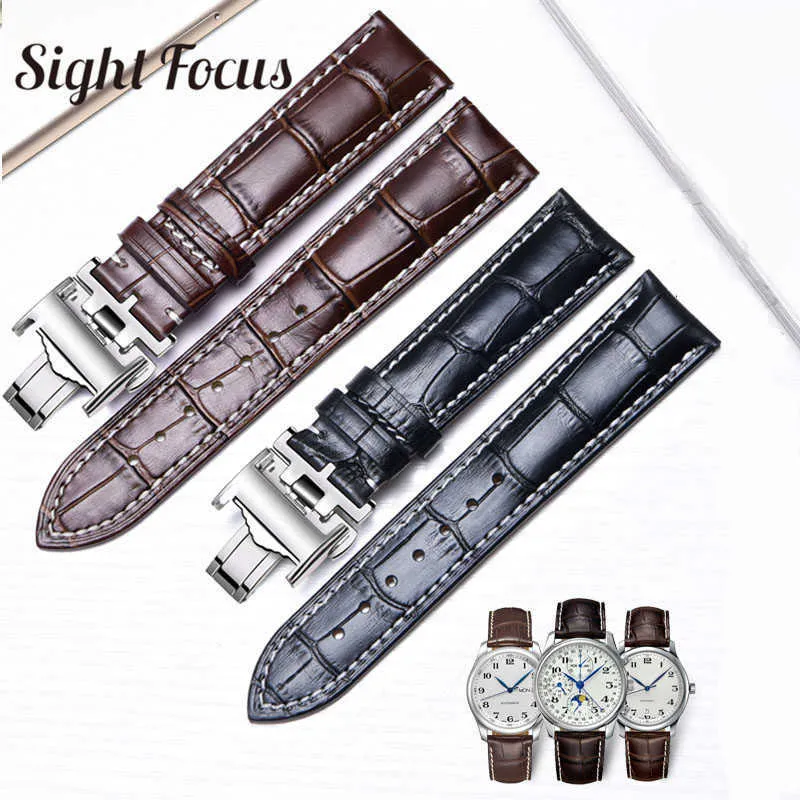 Calfskin Watch Band for Longines Masters Collection Watch Strap Belt Bracelet Cowhide Leather 13 14 15 18 19 20 21 22mm Strap L3 H0915