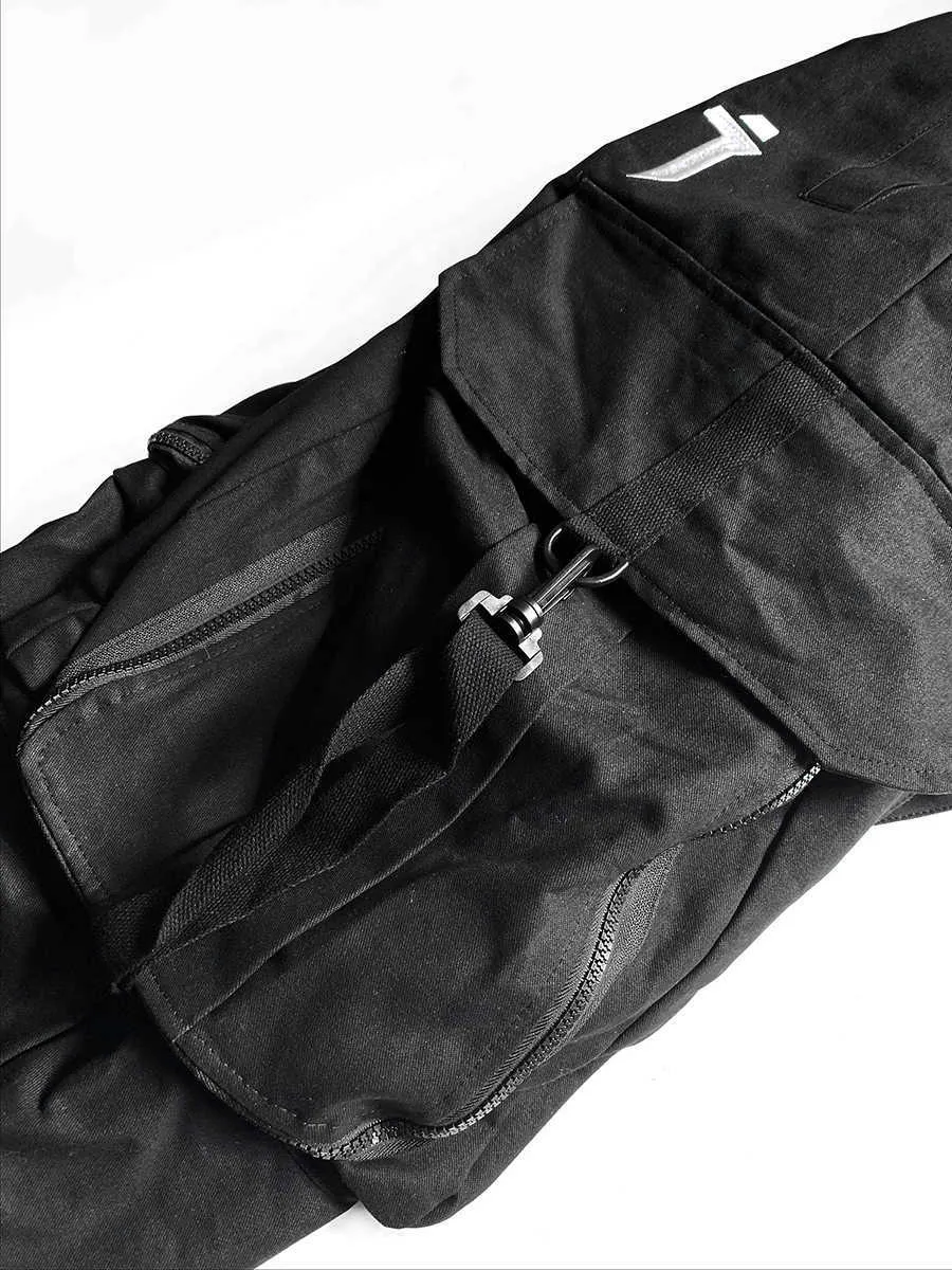 Japanische Streetwear Techwear Cargohose für Herren Baggy Wide Leg Black Jogger 210723
